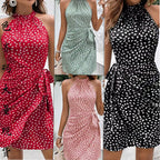 Halter Neck Wrap Dres
