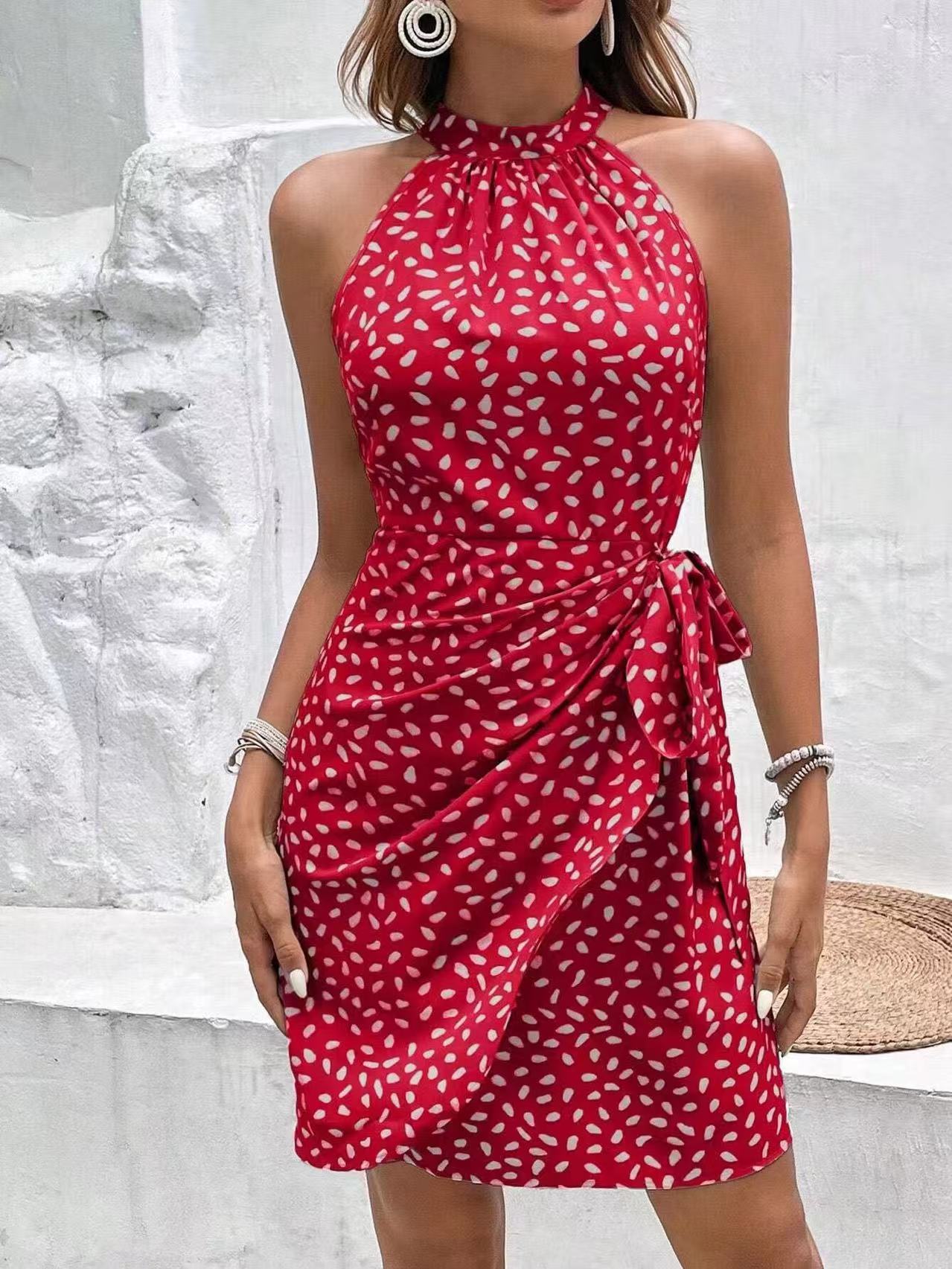 Halter Neck Wrap Dres