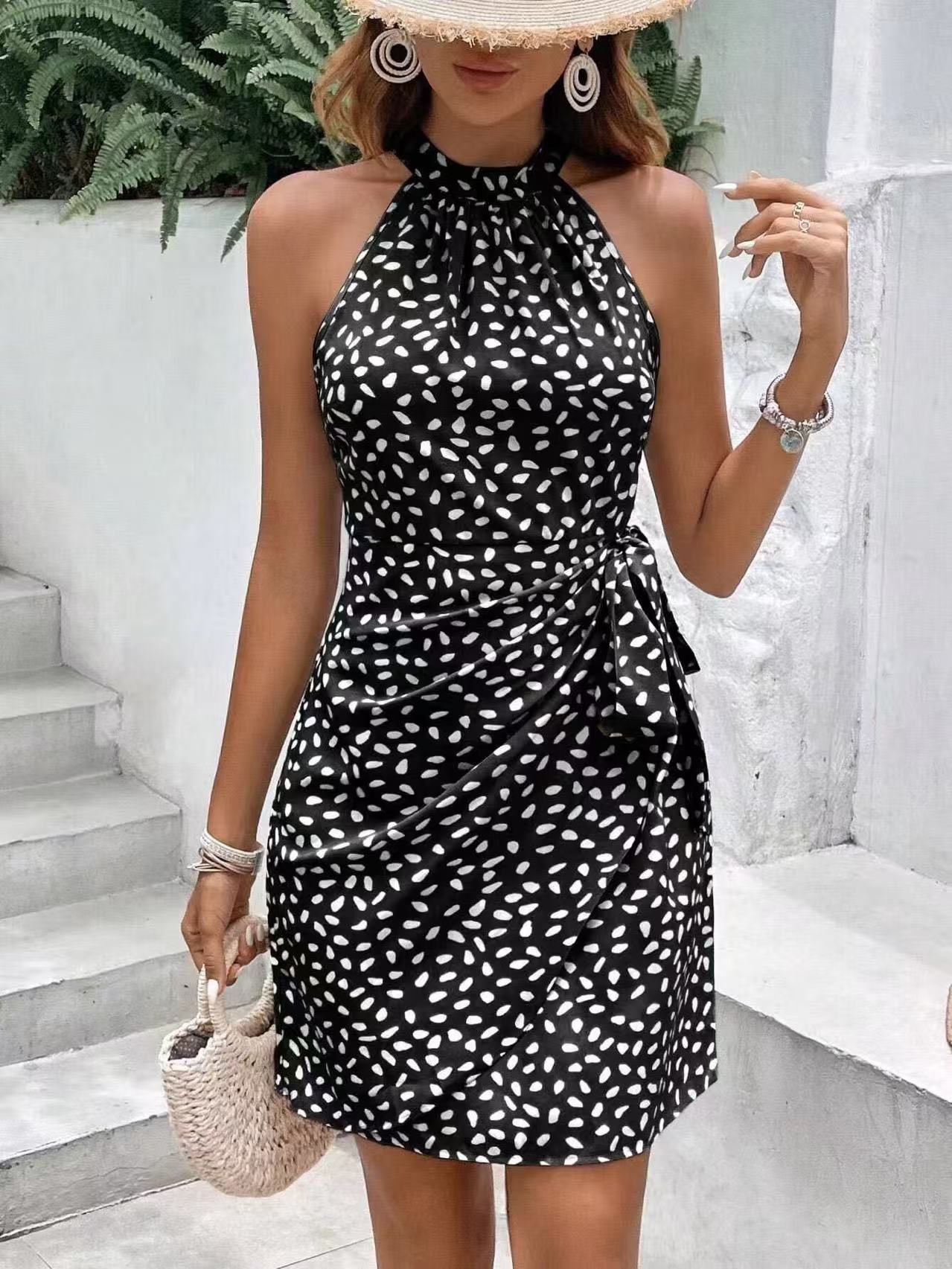 Halter Neck Wrap Dres