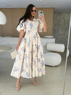 Blossom Grace Midi Dress