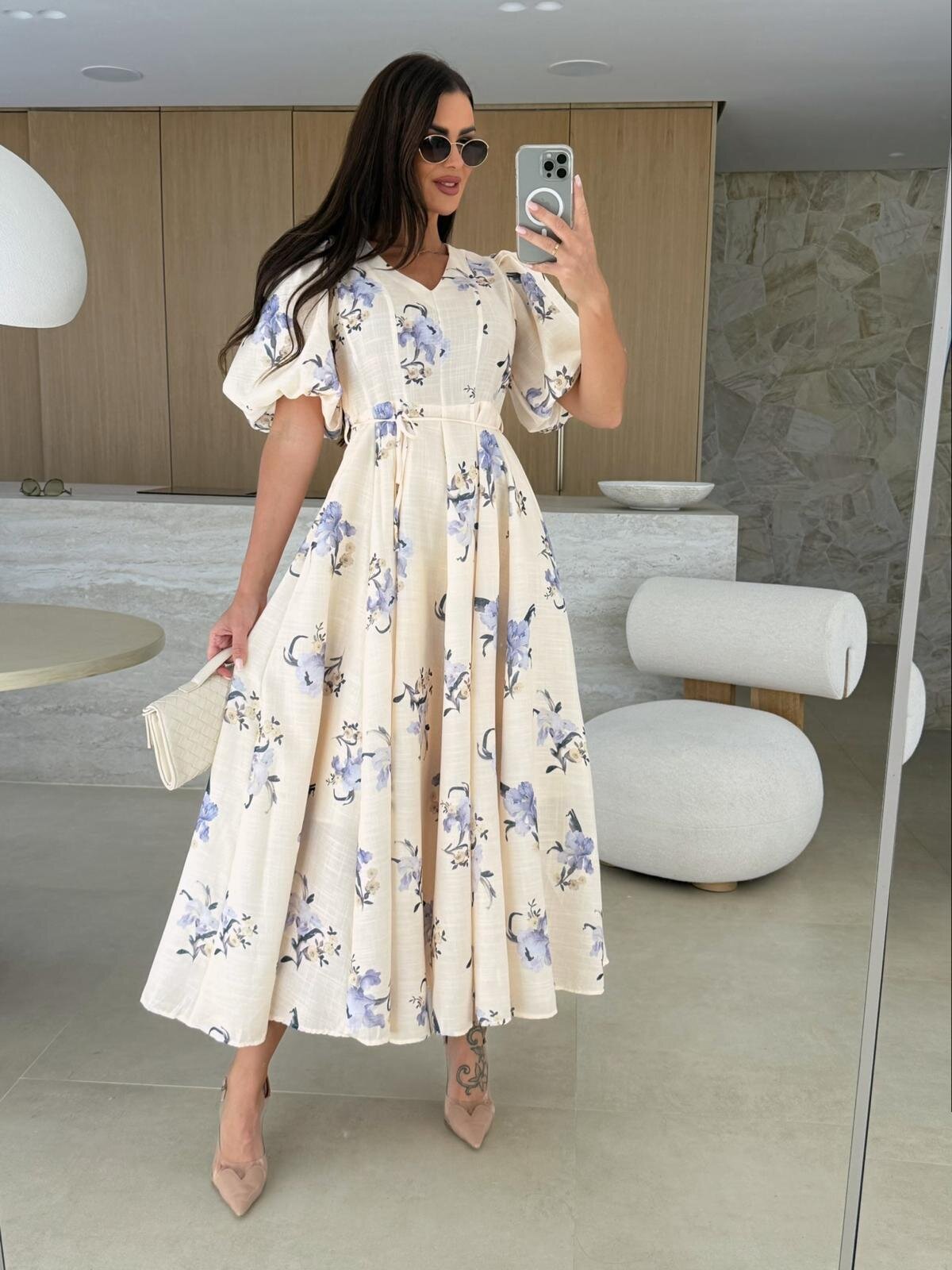 Blossom Grace Midi Dress