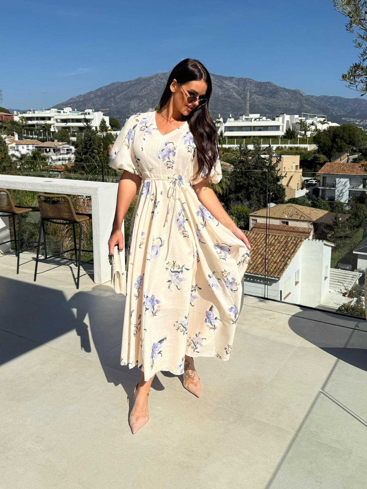 Blossom Grace Midi Dress