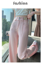 Blush High-Rise Wide-Leg Jeans – Soft Pink Statement Denim