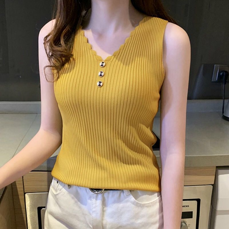 Midnight Edge Ribbed Tank Top