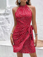 Halter Neck Wrap Dres