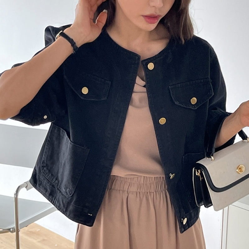 Classic Blue Denim Utility Jacket