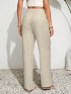 Coastal Calm High-Waist Trousers