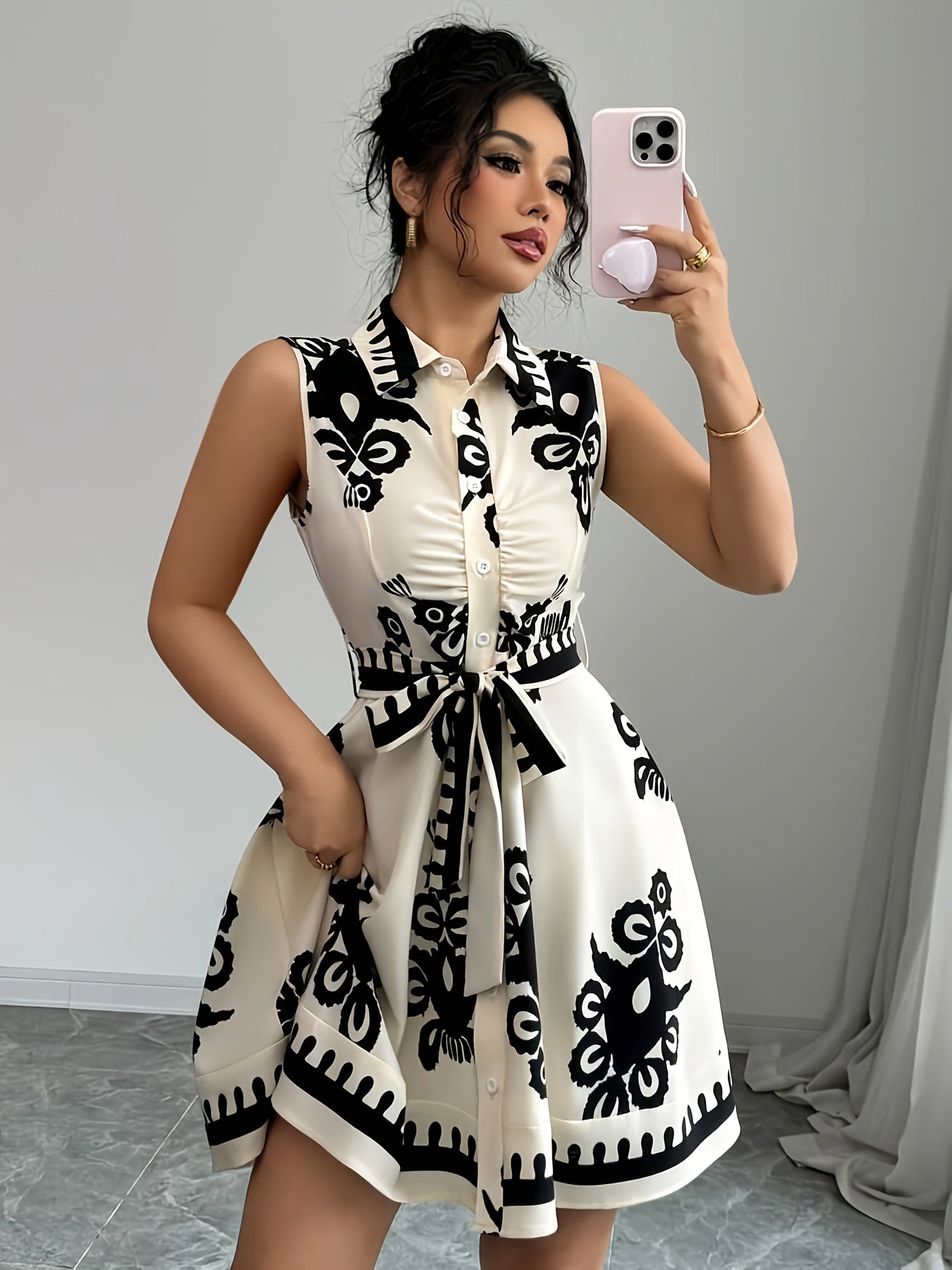 Monochrome Muse Dress