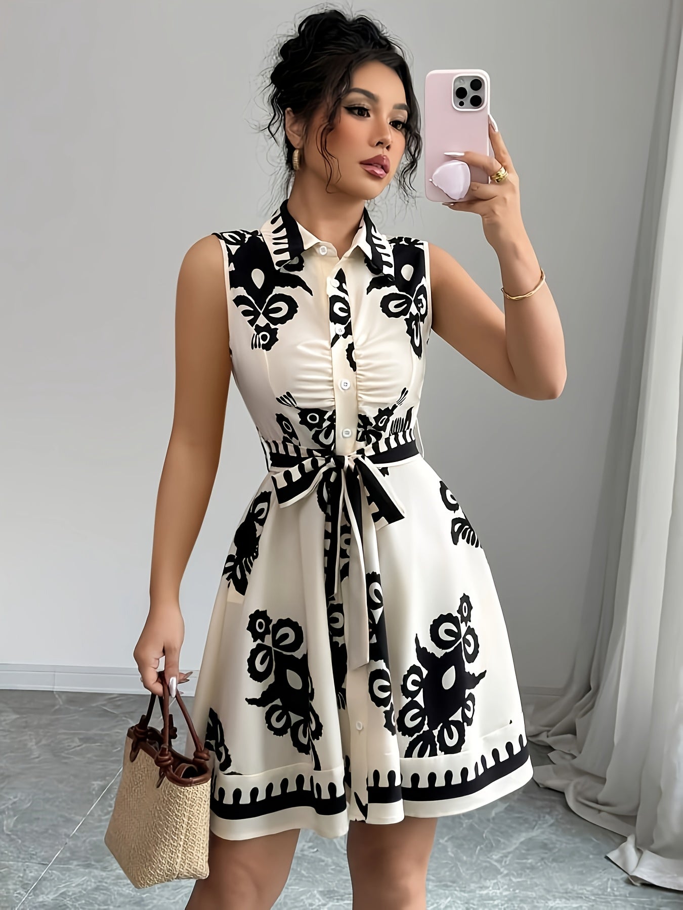 Monochrome Muse Dress