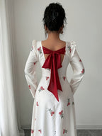 White Rose Garden Elegance Dress